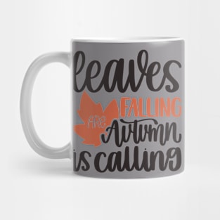 autumn leaves quote Mug